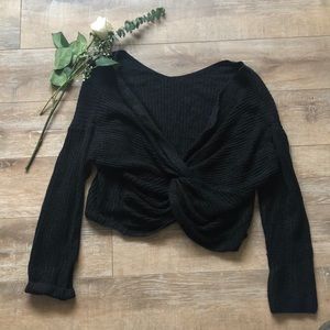 Black knot sweater